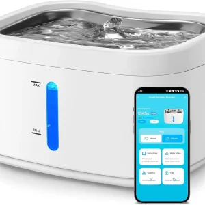Smart Pet Water Fountain 2.5L – App-Controlled Drinking Bowl with Filter & Health Tracking