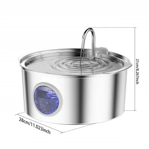 7L Stainless Steel Smart Pet Fountain – Ultra Quiet with Faucet Design
