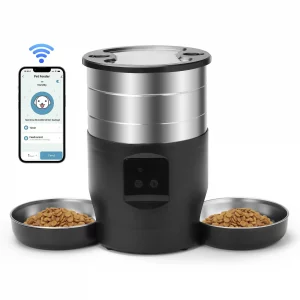 Smart Automatic Pet Feeder 4.5L – Tuya App Control with Stainless Steel Bowl
